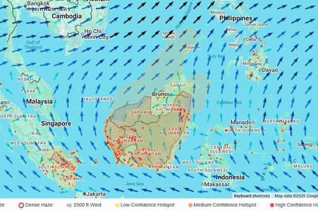 Haze lowers visibility across Brunei
